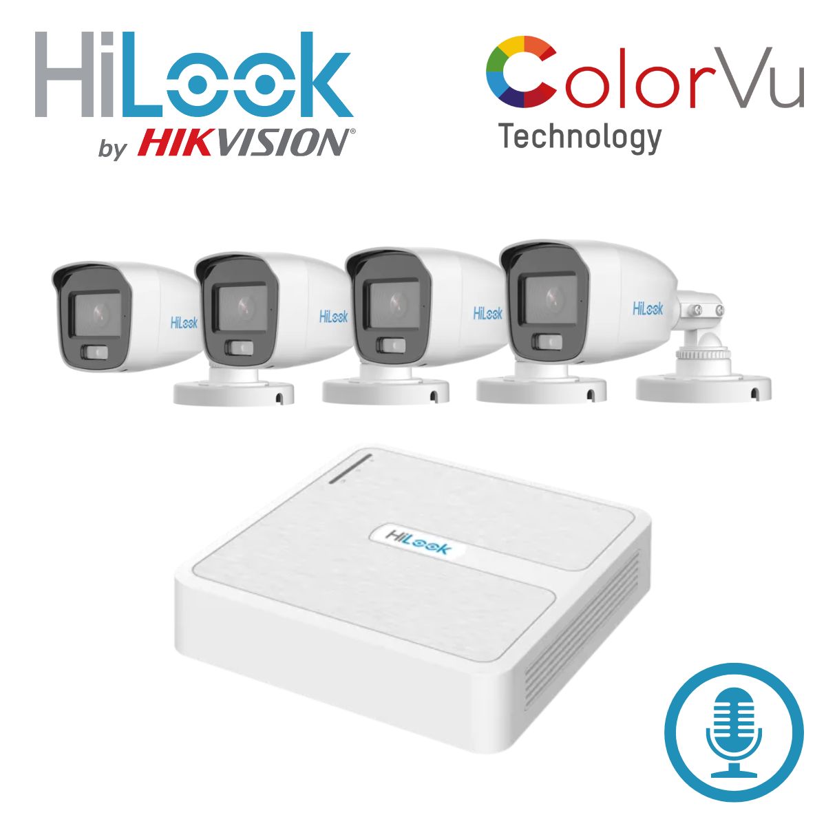 HiLook By Hikvision HD Analogue x 2MP Bullet Camera Kit (White)