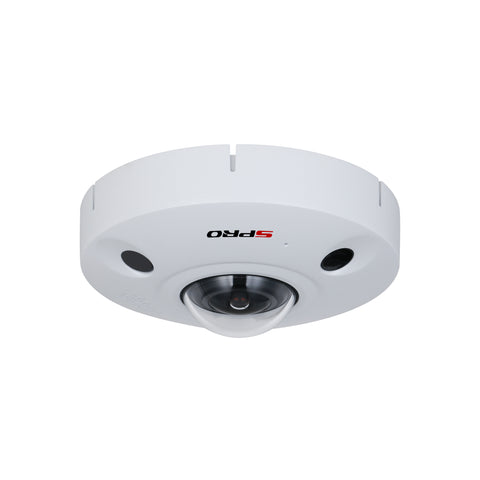 SPRO 8MP Fisheye IP Camera with 360-Degree Panoramic View and Built-in Microphone for Comprehensive Surveillance Coverage