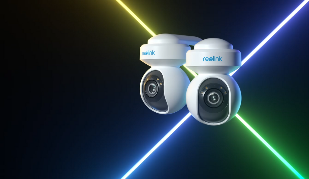 E1 Outdoor CX
ColorX 2K 4MP Wi-Fi Surveillance Camera with True Full-Color Night Vision with neon light graphic behind