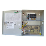 SPRO 9-Way Boxed Power Supply Unit for CCTV with Lockable Metal Housing and Auto Reset Fuses