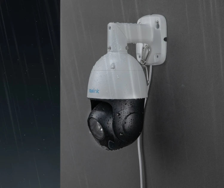 reolink RLC-823S2
Smart 4K PTZ PoE Security Camera with 16X Optical Zoom ip66 weatherproofing display in the rain