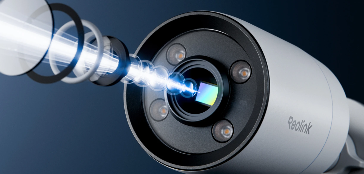 Reolink CX810 ColorX 4K 8MP PoE IP Camera with True Full-Color Night Vision F1.0 aperture lens display