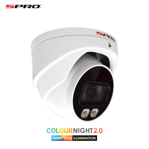 SPR 5MP Analogue ColourNight 2.0 and Smart Dual Illumination Turret Camera - With superior night vision and dual illumination technology. 