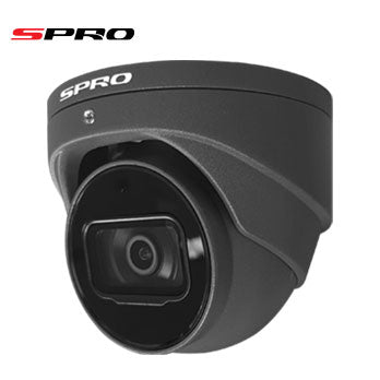 The 4K (8MP) IP SPRO Turret Camera features a 2.8mm Fixed Lens, built-in microphone, and Starlight technology.