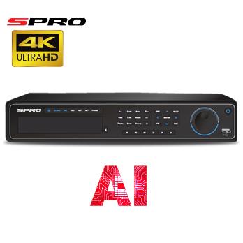 4K (12MP) SPRO IP - 16 channel IP NVR with AI Technology