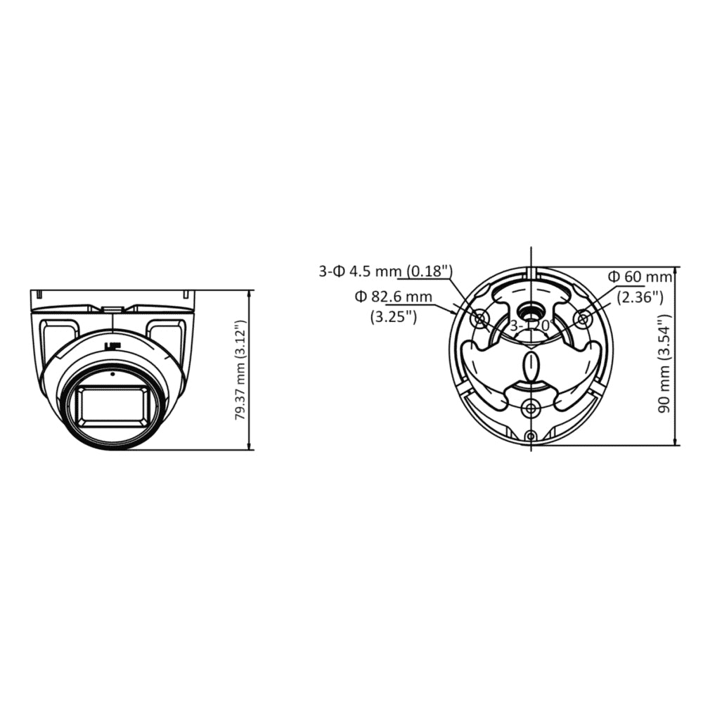 HiLook THC-T120-MS 2.8MM 2MP TVI Mini Turret with Mic 2.8mm