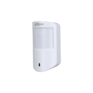 PIR internal motion detector with a white and black design on a white background