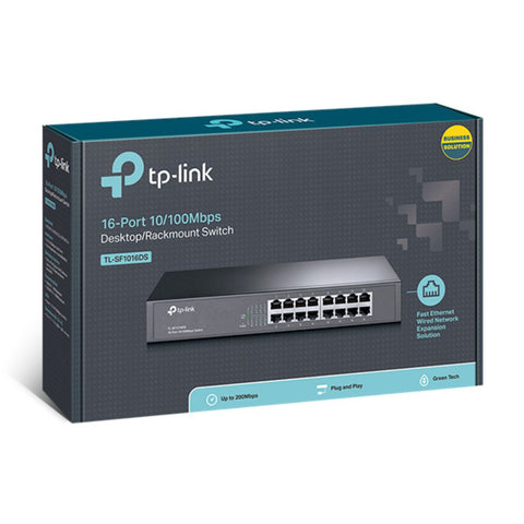 TP-LINK TL-SF1016DS 16-Port 10/100Mbps Unmanaged Desktop/Rackmount Switch