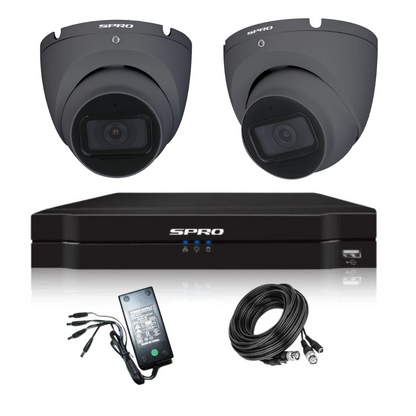 SPRO 5MP Analogue CCTV Additional Channel Kit Grey