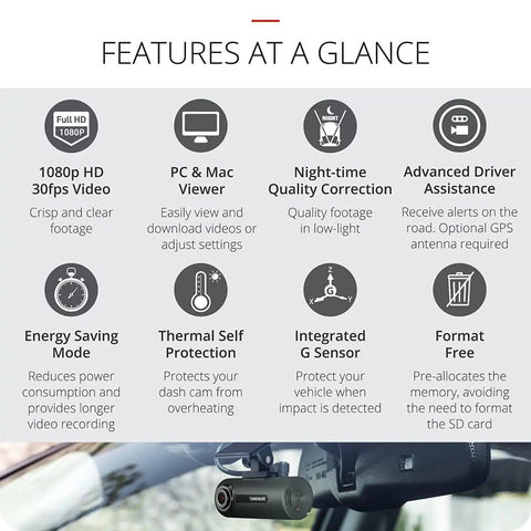 THINKWARE DASH CAM F200 Sleek and Discreet Witness.