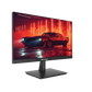 A black SPRO monitor with a wide screen, displaying a red and black custom muscle car on the screen, set against a plain white background.