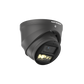 A dome-style security camera with a charcoal grey housing, featuring a visible lens, IR LED light bar, and the white brand name 'SPRO' on the top rim, shown against a plain white background.
