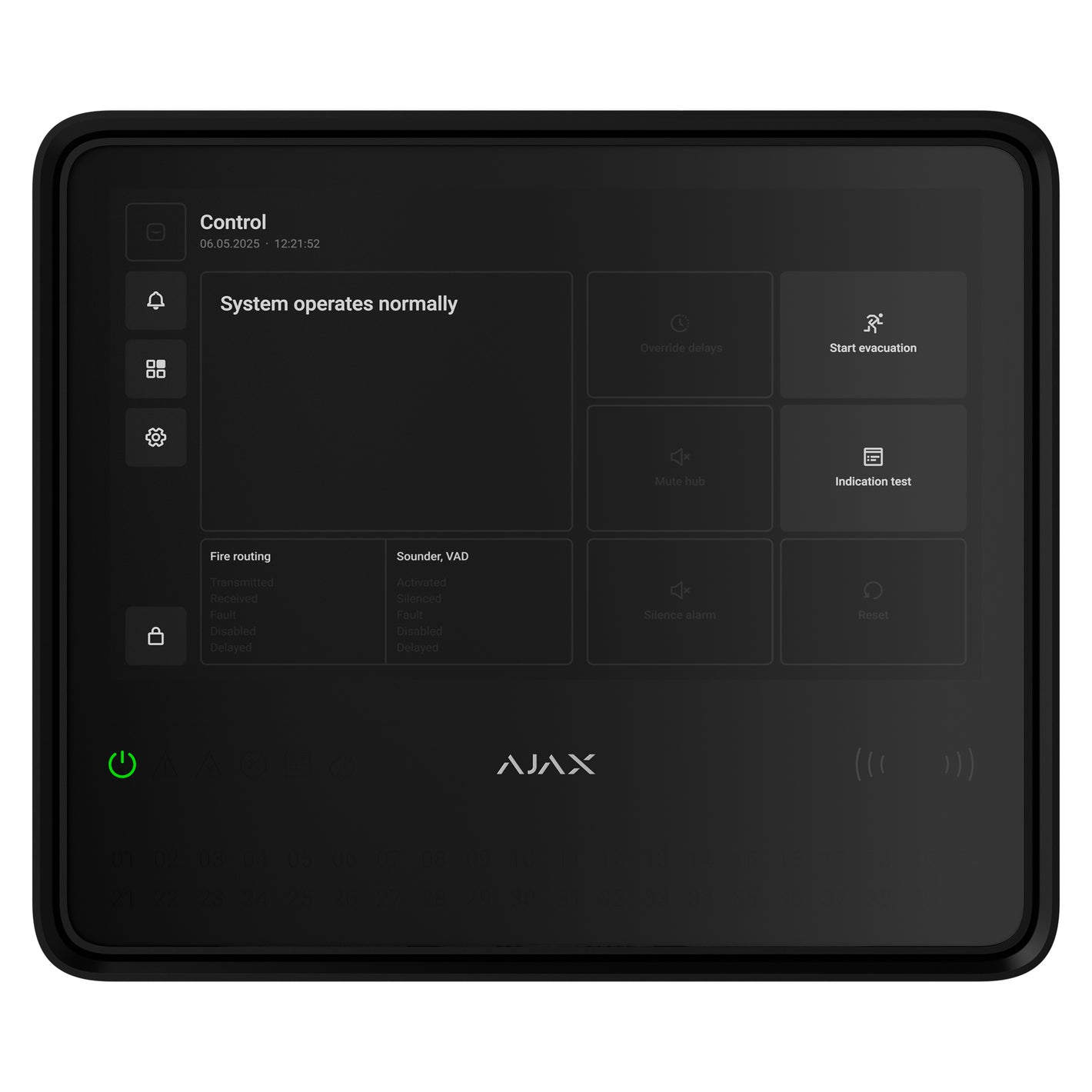 Ajax Systems EN54 Fire Hub Jeweller – Wireless Fire Alarm Control Panel