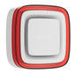 A square white VAD sounder with rounded corners, featuring a prominent red illuminated ring around the outer frame and a faint 'AJAX' logo in the center, shown on a solid white background.