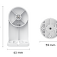 Reolink PT Camera Bracket V2 wall and ceiling mount underneath view and dimension