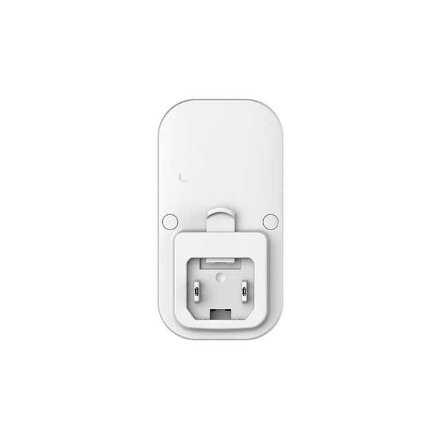 rear of White and grey SPRO doorbell Chime on a white background