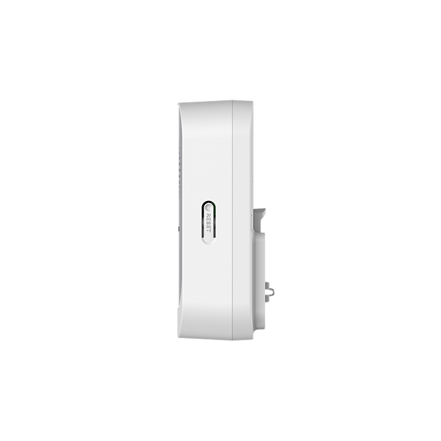 White and grey SPRO doorbell Chime facing left on a white background