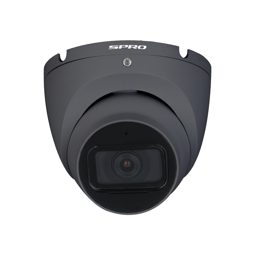 SPRO 5MP Black Turret Security Camera with Advanced CMOS Sensor and IR Night Vision Capability