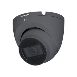 Side View of Grey 4K (8MP) SPRO - Stationary Lens 4K CCTV Camera with 30m IR - High-definition camera with 30m of infrared capability