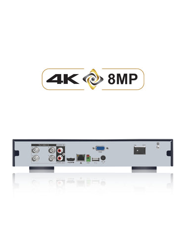 SPRO B4 8MP 4 Channel DVR with PoC and Advanced Surveillance Features Including AI-Coding and Face Recognition