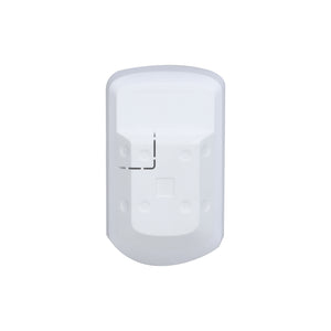 PIR internal motion detector with a white and black design on a white background