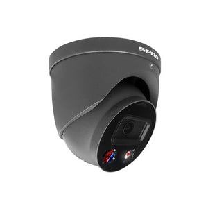 5MP IP SPRO CCTV Camera Smart Dual Illumination Turret (V4) with Active Deterrence and AcuPick - Grey