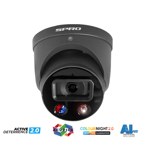 SPRO 5MP IP Smart Dual Illumination Turret with Active Deterrence