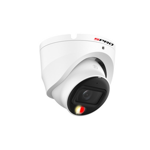 4MP IP SPRO CCTV Camera Turret with COLOUR NIGHT 2.0 and Built-In Mic In White (ECONOMY)