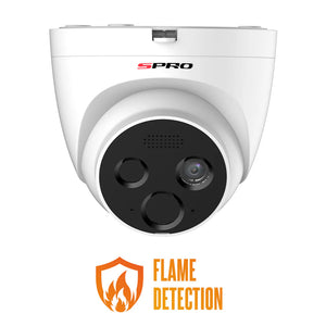 SPRO IP Fire Detection Camera Kit - Flame Detection Camera With 8 Channel Recorder