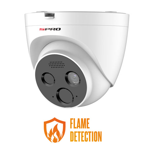 SPRO Fire Detection Camera Kit - Flame Detection Camera with 4 Channel 1TB Recorder