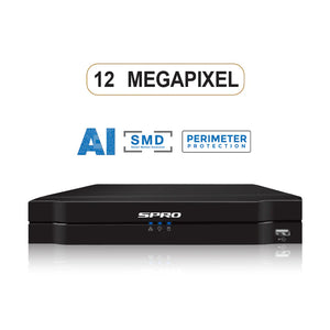 Network Video Recorder (NVR), 12MP, AI Features like smart motion detection (SMD) and perimeter protection 