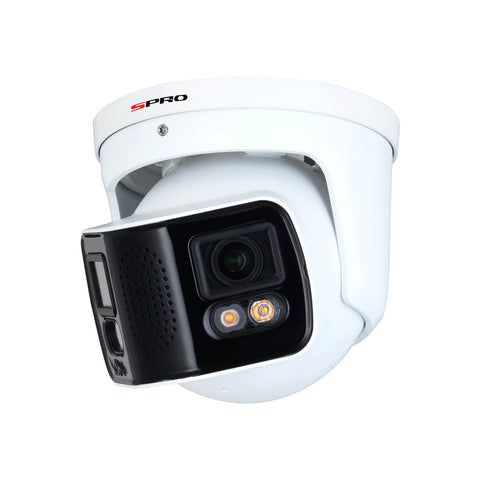 Panoramic SPRO IP CCTV Kit: 2x 4MP Panoramic Colour Night Camera With 2TB AI Pro HDD