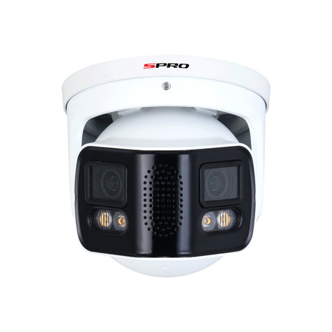Panoramic SPRO IP CCTV Kit: 2x 4MP Panoramic Colour Night Camera With 2TB AI Pro HDD