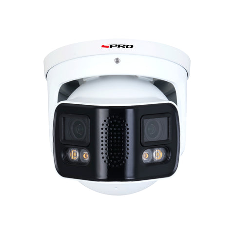 SPRO 4MP DUO IP Panoramic Camera with AI-PRO Technology and White Light LEDs for Full-Color Night Vision