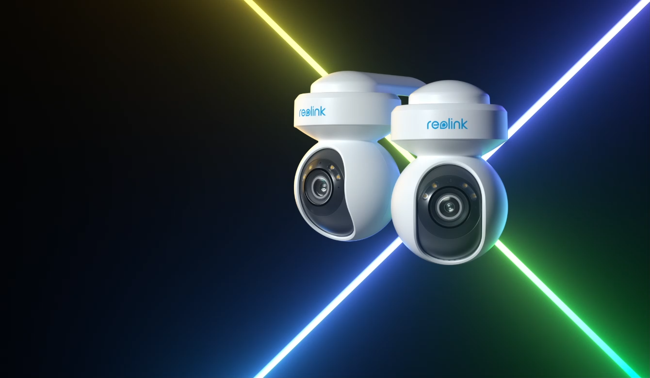 E1 Outdoor CX
ColorX 2K 4MP Wi-Fi Surveillance Camera with True Full-Color Night Vision with neon light graphic behind
