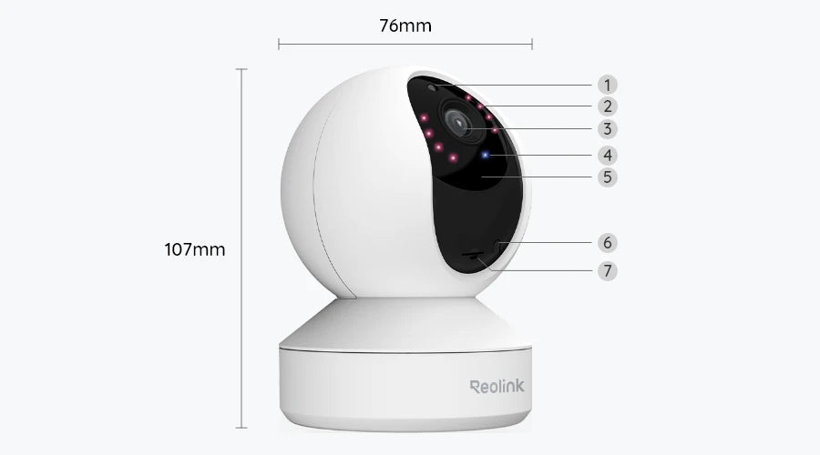 Reolink E1
Pan-Tilt Indoor Camera for Any Budget with dimensions 