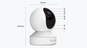 Reolink E1
Pan-Tilt Indoor Camera for Any Budget with dimensions 
