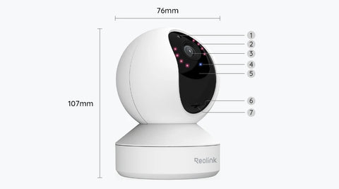 Reolink E1
Pan-Tilt Indoor Camera for Any Budget with dimensions 