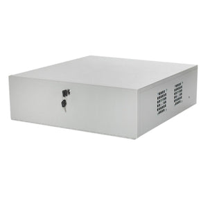 A protective metal casing specifically designed to house recorders . Featuring a removable top lid for easy access. This enclosure ensures the recorder’s safety from external elements, while providing adequate ventilation and accessibility for seamless operation.