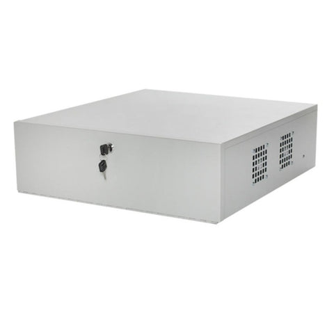 A protective metal casing specifically designed to house recorders . Featuring a removable top lid for easy access. This enclosure ensures the recorder’s safety from external elements, while providing adequate ventilation and accessibility for seamless operation.