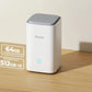 Home Hub on table with storage capacity graphic. 64gb micro SD card included. space for 2 x 512GB cards