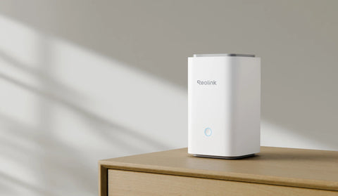 Reolink Home Hub
Wireless Security Center with Encrypted Local Storage and Multi-Device Management on chest of drawers in room