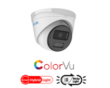 HiLook 2MP Analogue ColorVu with Smart Hybrid Light Turret Camera