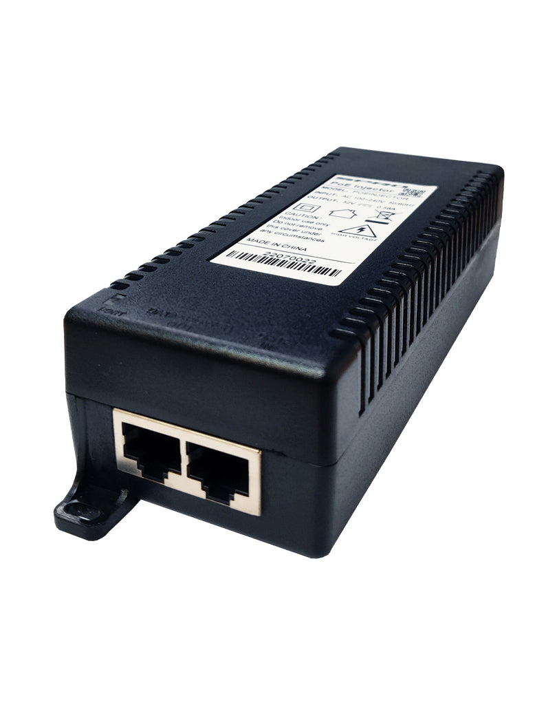 POE Injector with Gigabit Ethernet and POE+ Support for Long-Distance PTZ Camera Connection