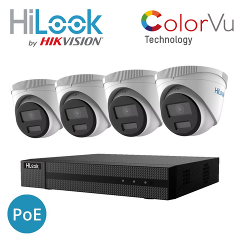 HiLook By Hikvision IP 4 2MP Camera Kit (White)