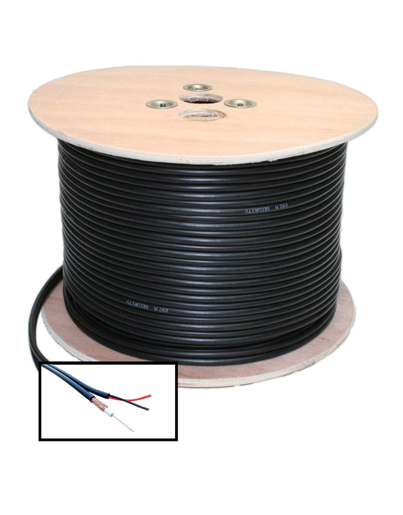 RG59, 100m Coaxial Cable with 2 Core Power