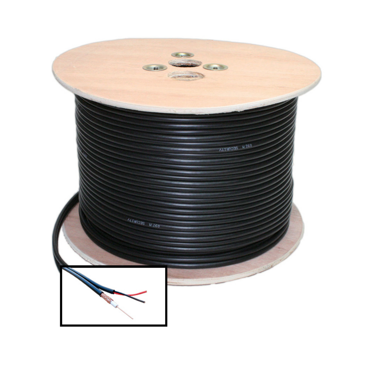RG59, 100m Coaxial Cable with 2 Core Power