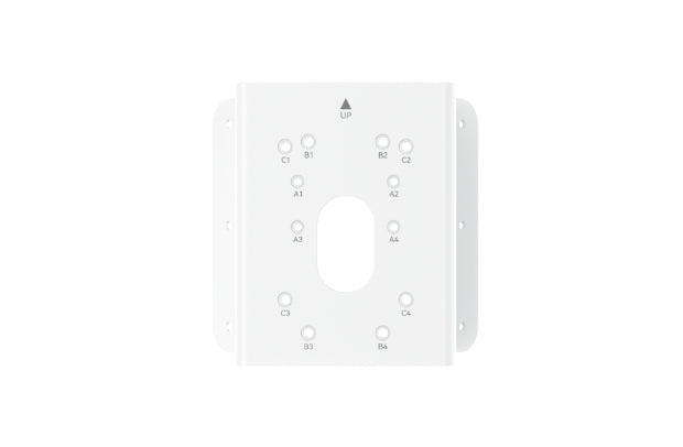 White Reolink corner bracket with multiple mounting holes on a white background
