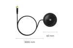 Reolink Antenna Extension in black with graphics displaying the dimensions 