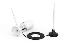 Reolink Antenna Extension in black plugged into to camera with antenna on magnetic base